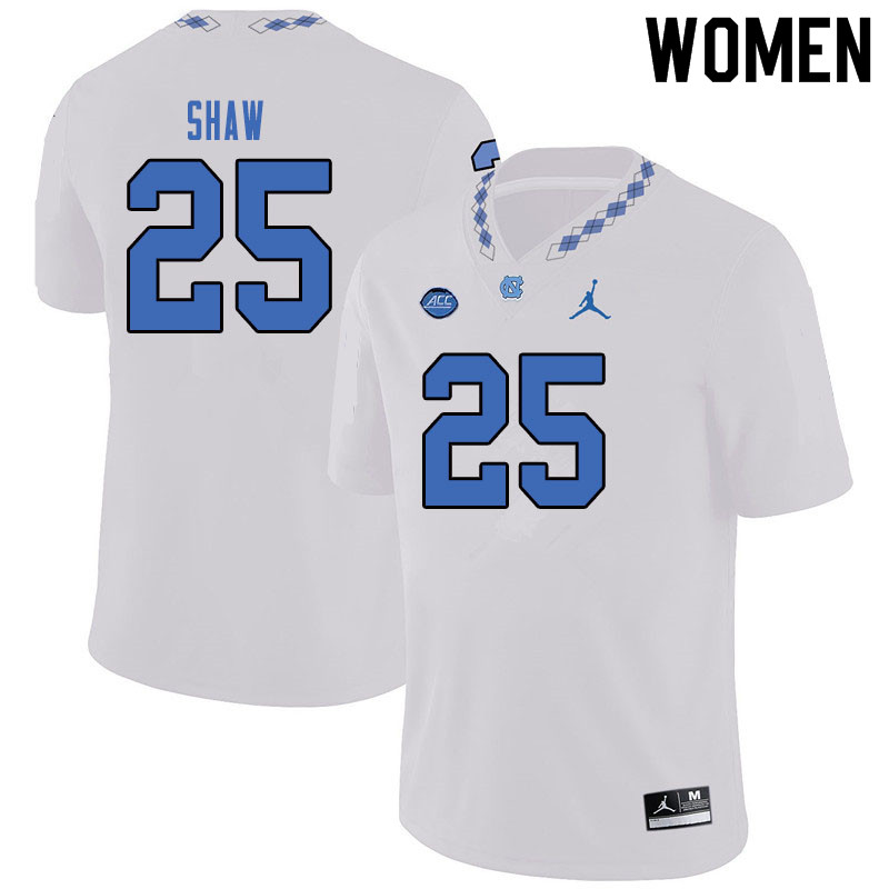 Jordan Brand Women #25 Tre Shaw North Carolina Tar Heels College Football Jerseys Sale-White